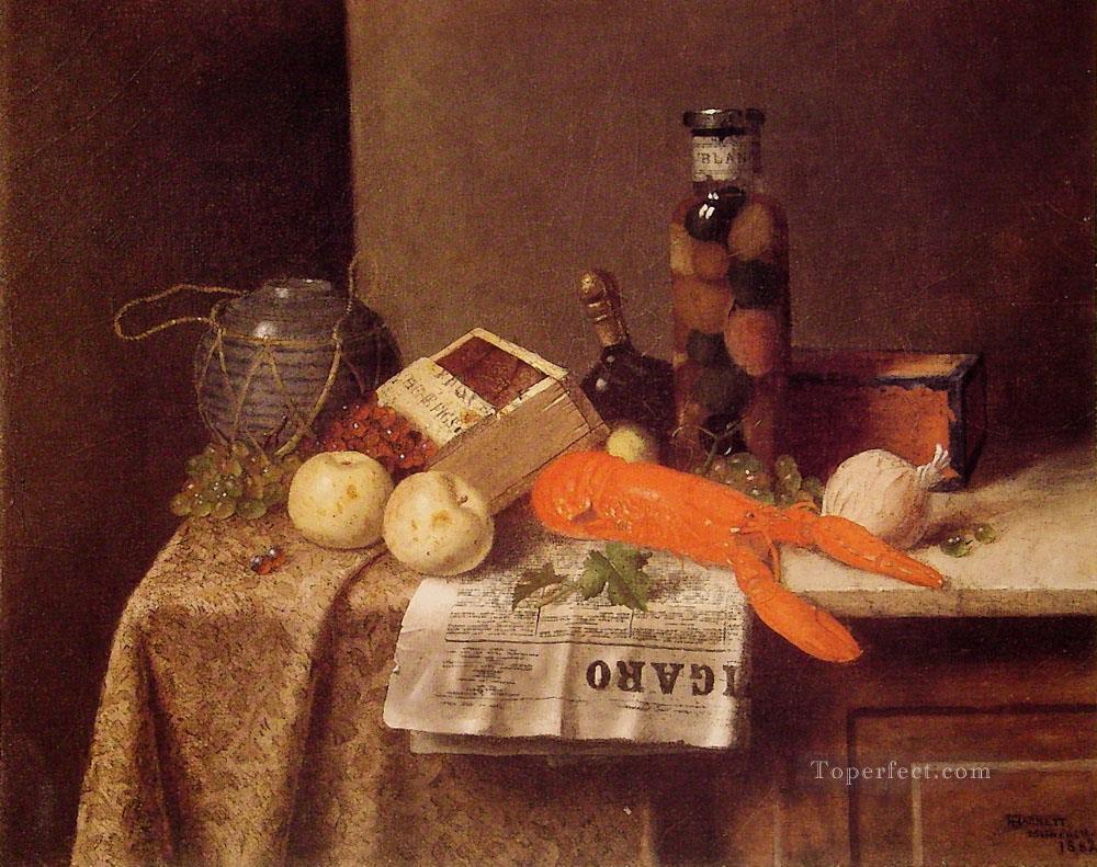 フィガロのある静物画 ウィリアム・ハーネット油絵